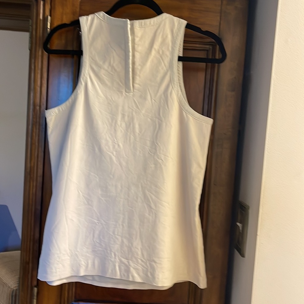 THEORY Cream Leather Lindin Tank NWT, Medium, $575 - Picture 7 of 9